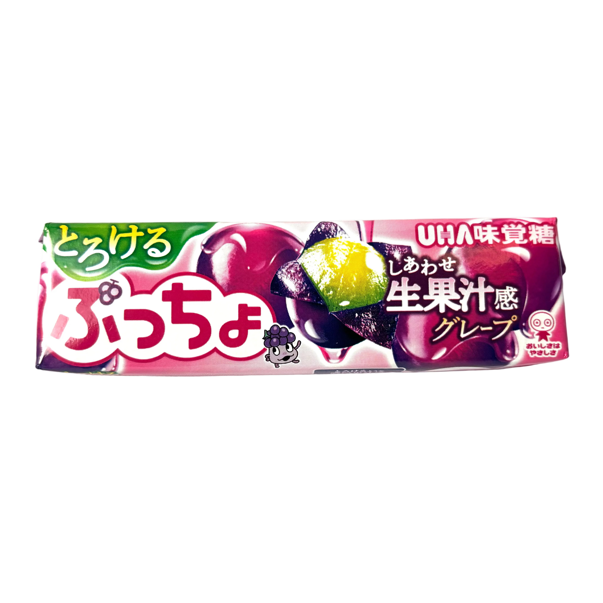 Puccho Grape - Japanese chewy candy with gummy bits by UHA